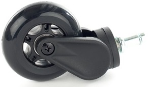 Levně DXRACER Kolečko Blade černé, pogumované, průměr 75mm, čepu 11mm
