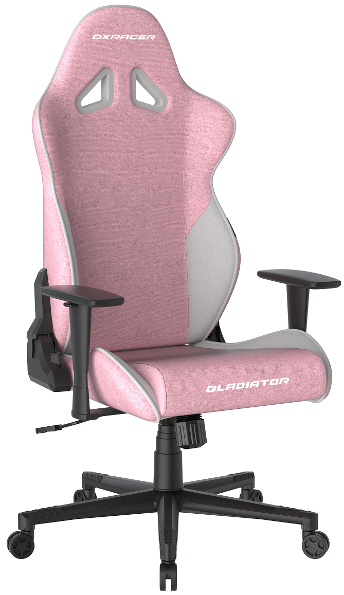 Levně herní židle DXRacer GLADIATOR růžovo-bílá, látková